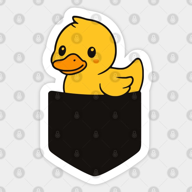 Cute Duckling Pocket Pal Funny Baby Farm Animal Sticker by Yesteeyear